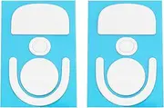 2 PCS White Mouse Skates Feet Compatible with Logitech G PRO X 2 Superlight Wireless Gaming Mouse Rounded Curved Edges Professional Mouse Glider Feet Replacement Kit