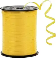 jefyghe Yellow Curling Ribbon 3/16" Wide × 500 Yards Ribbon for Gift Wrapping Balloon String Birthday Party Decoration Ribbons for Festive Crafts Wedding Decoration