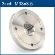 Wood Lathe Face Plate Fit M33 1-8tpi Thread Wood Lathe Turning Machine Chuck Flange Faceplate 2 3 4 Inch China 3 INCH M33x3.5