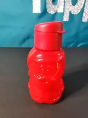 Tupperware Santa Clause Water Bottle with Flip Top Seal Holiday Red new