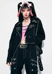 [Current Mood] World Of Hurt Denim Moto Jacket