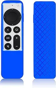 Case for Siri Remote 2021, Silicone Cover Compatible with Apple TV 4K / HD Remote Control, Latest Model 6th Generation Remote Controller Holder Skin Sleeve Blue