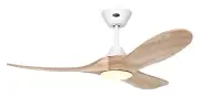 Dc Ceiling Fan Remote Control LED Dimmer Eco Genuine 122 CM White Natural Wood