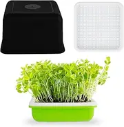 Seed Trays, Plant Germination Trays, Hydroponic Planting Box, Windowsill Planter Box Greenhouse Germination Kit, Hydroponics Growing System Kit with Drainage, Seedling Starter Growing Trays