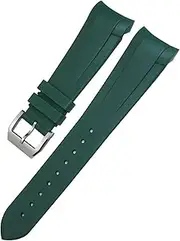 [UMCNVV] Curved End Rubber Watchband 22mm 20mm For Tudor Black Bay 41mm Pelagos 42mm 1958 Blue Sports Watch Strap