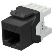 Dynamix FP-C6-008V2 Cat6 UTP Keystone RJ45 Slimline Jack. T568A/B Wiring. 50 micron, 180 Jack. Accept 23-24 AWG Cabling. Colour Black Rapid Termination Tool CT-RAPV2 [FP-C6-008V2]