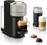 Nespresso Vertuo Next Coffee Machine by Breville Bundle with Aeroccino3 Milk Frother (Light Grey)