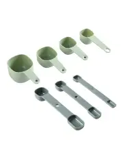 [Gourmet Kitchen] Modern Nesting Measuring Cup and Spoon Bundle in Green