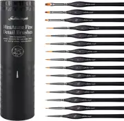 Miniature Paint Brushes, 15PC Model Brushes Micro Detail Paint Brush Set, Fine D
