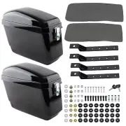 Motorcycle Universal Luggage Hard Saddlebags Side Box For Harley Honda Yamaha