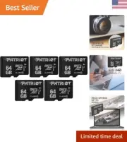 High-Speed 64GB Micro SD Card 5-Pack - UHS-I Compatible - Versatile Storage