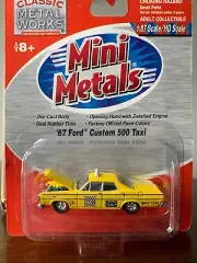 C.M.W. Mini Metals #30158 1967 Ford Custom 500 "Taxi" H.O. 1:87