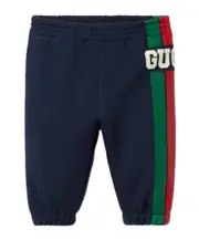 Gucci Kids Web Detailed Jogging Pants 912M,1824M,9M,36M,24M dark blue