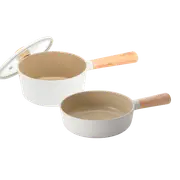 Neoflam Fika 18cm Saucepan and 18cm Wok pan set