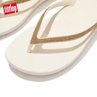 【FitFlop】IQUSHION SPARKLE輕量人體工學夾腳涼鞋-女(奶油色)