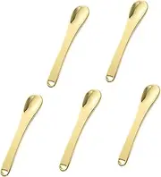 NOLITOY Facial Cream Spoons 5pcs Mini Makeup Scoops Zinc Alloy for Skincare Applications