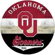 KH Sports Fan Multi Oklahoma Sooners 20"x20" Retro Circle Color Sign, One Size