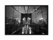 Brooklyn Bridge Framed Print Fine Art Poster Print