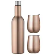 Avanti Double Wall Insulated Wine Traveler Set - Rose Gold