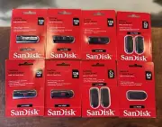 8X SanDisk Cruzer Glide 2.0 Flash Drive Thumb Stick 128 + 64 + 32 GB