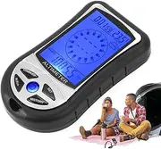 Pocket Altimeter - Multifunctional 8-in-1 Barometer & Compass | Handheld Weather Forecast Tool with Backlight, Temperature Display, and Time Clock for Outdoor Adventure, Travel, and Climbing
