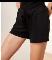 James Perse Women's black KNIT JERSEY PAJAMA SHORT 100% Cotton new NWT wlj4116