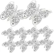 HEALSOPTHY 10Pcs Butterfly Embroidered Patches for Clothing Adhesive Back Decorative Sew Patches for Coats Bags and DIY Crafts