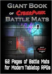 Loke BattleMats Giant Book of Cyberpunk Battle Mats Dice and Accesories