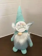 Bunny Boulevard Plush Gnome 11” Blue Green Pointy Hat Rabbit Ears New