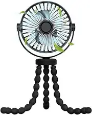 Baby Stroller Fan - USB Rechargeable Cooling Fan for Car Seat | Adjustable Pushchair Fan for Car | Rechargeable Handheld Personal Fan Car | Portable Pram Fan for Home, Camping, Traveling and Treadmill