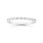 Silver Prong-set Cz Stacker Ring Size R in Clear
