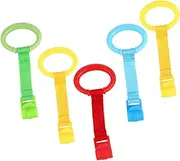 IWOWHERO Infant Bed Pull Tab 5 Pack Hanging Rings Walking Assist Tools Nursery Ring Safe