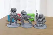 Sniper Babes - 3D Printed Proxy Minifigures for Sci-Fi Miniature Tabletop Games