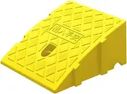 3.6 Inch Door Threshold Ramp, Rubber Threshold Ramp for Wheelchair, Rubber Threshold Ramp, Free Attachment for Threshold, Wheelchair, Garage (Yellow, 25 x 45 x 19 cm)