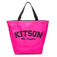 在飛比找momo購物網優惠-【Kitson】美式學院風寬口型托特包(PINK)