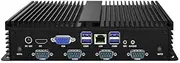 Industrial Fanless Computer Core i3-3217U, Fanless Mini PC Windows XP 11 or Linux Ubuntu, Dual LAN,HD VGA,RS232/RS485 COM, 8xUSB, Auto Power On, Industrial Mini PC, NO RAM NO SSD