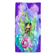 Cute Kids Art Flowery Little Pixie Beach Towels Medium Large Extra Large