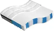 Pocket Spring Mattress, Medium Plus Firmness, King Size 183 x 203 cm, Foam Layered Comfort with Quilted Design, Supportive 7-Zone Structure for Pressure Relief, Removable Cover