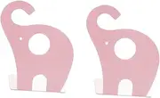 1Pair Metal Elephant Bookends Cute Pink Book Stand for Home Office Classroom Library Desk Organizer for Tidying Books Magazines Metal Book Supports