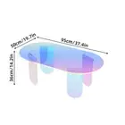 Iridescent Clear Acrylic Coffee Table Shatterproof Living Room Sofa Side End Tab