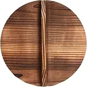 Wok Lid 15 Inch Wooden Frying Pan with Handle Crack Resistant Pot Lid Smooth Wooden Texture Pot Cover for Home, Kitchen, Restaurant, Pan Cover