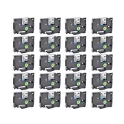 20x TZ-M931 TZe-M931 Matte Black On Silver Label Tape For Brother P-Touch 0.47''