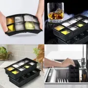 US 4-8 Pack Ice Cube Trays with Lids Large Size Silicone Square Ice Cube Molds