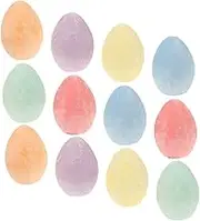 Generic 12pcs Egg Chalk Chalk Tablet White Chalk Garden Eggs-shaped Chalk Chunky Chalk Eggs Colorful Chalk Liquid Drawing Tablet Chalk Pen Easel Chalks Sulfate