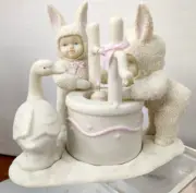 Dept 56 1995 Springtime Stories Easter Snowbunnies "Wishing you a Happy Easter