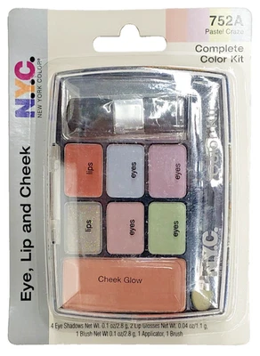 NEW NYC New York Color Complete Color Kit Eye Lip Cheeks-752A PASTEL CRAZE