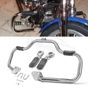 Mustache Engine Guard Highway Crash Bars Footpeg Kit For Harley Dyna Super Glide