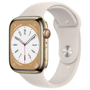 【Apple】Apple Watch S8 LTE版 41mm(不鏽鋼金屬錶殼搭配運動錶帶)