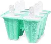 AIMALL Silicone Ice Cream Mould Block 4/6/10 Cavity Frozen Molds ICY Pole Jelly Popsicle, BPA-Free Popsicle Makers, Easy Release & Clean, Perfect for Homemade Frozen Treats and Jelly Pops