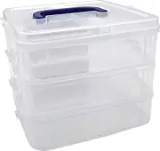 Clear Stackable Storage Containers (TCR20449), 7"L x 6.5"W x 5.38"H
